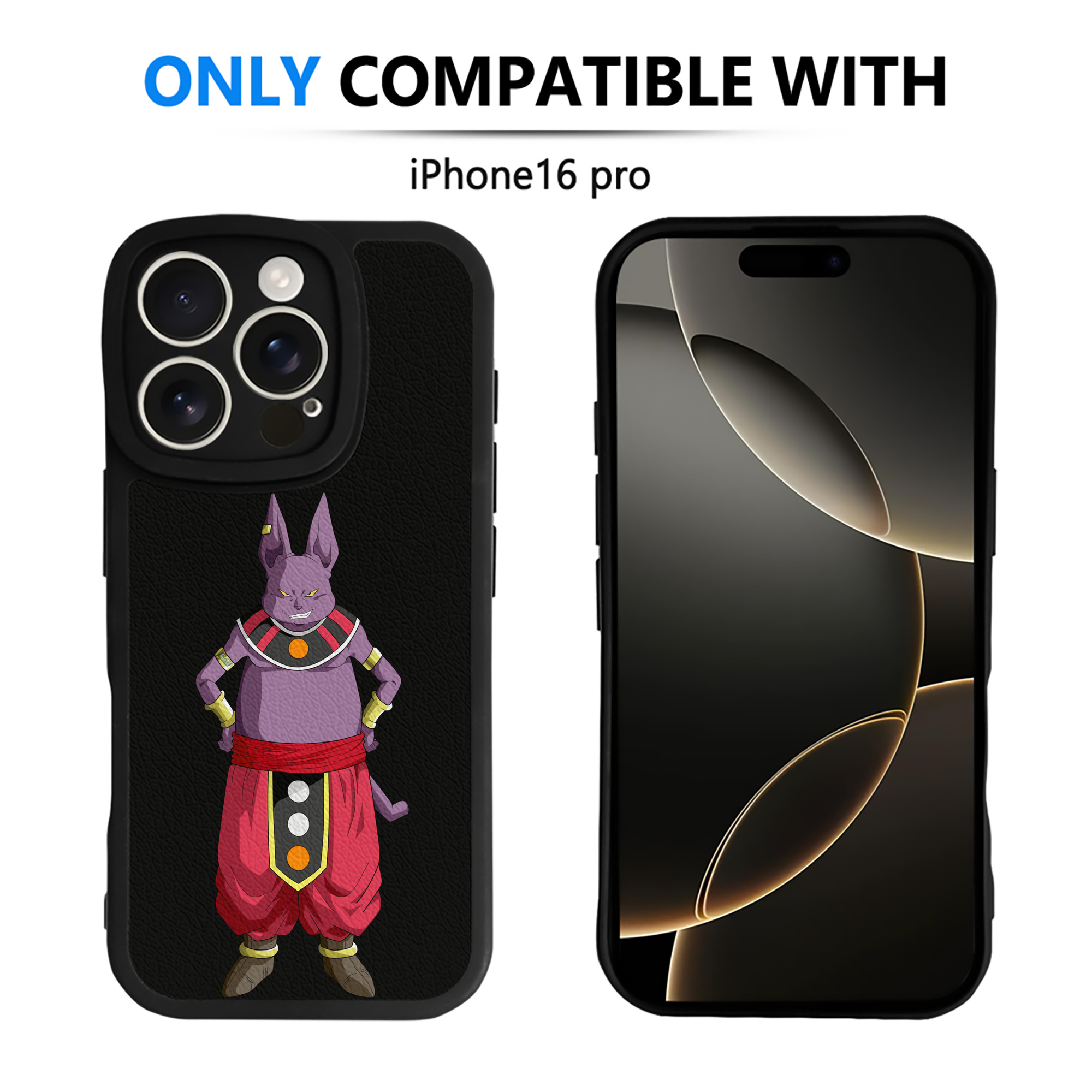 （画像用） ドラゴンボール シャンパ DRAGON BALL Champa 【iPhone 16シリーズ対応】シリコンスマホケース（レザー調） 材質：シリコン